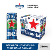 Lốc 6 Lon Thức Uống Đại Mạch Heineken 0.0 330ml QT có hạn, KT giỏ hàng