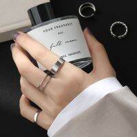 [COD] 925 silver ring womens ins tide cool net red with shape fashion temperament light luxury open