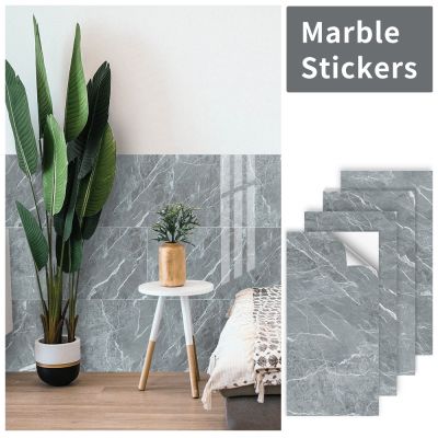 ✐ 4PCS Waterproof Marble Self Adhesive Wallpaper Vinyl Film Wall Stickers Bathroom Kitchen Cupboard Room Decor Sticky Paper Decals