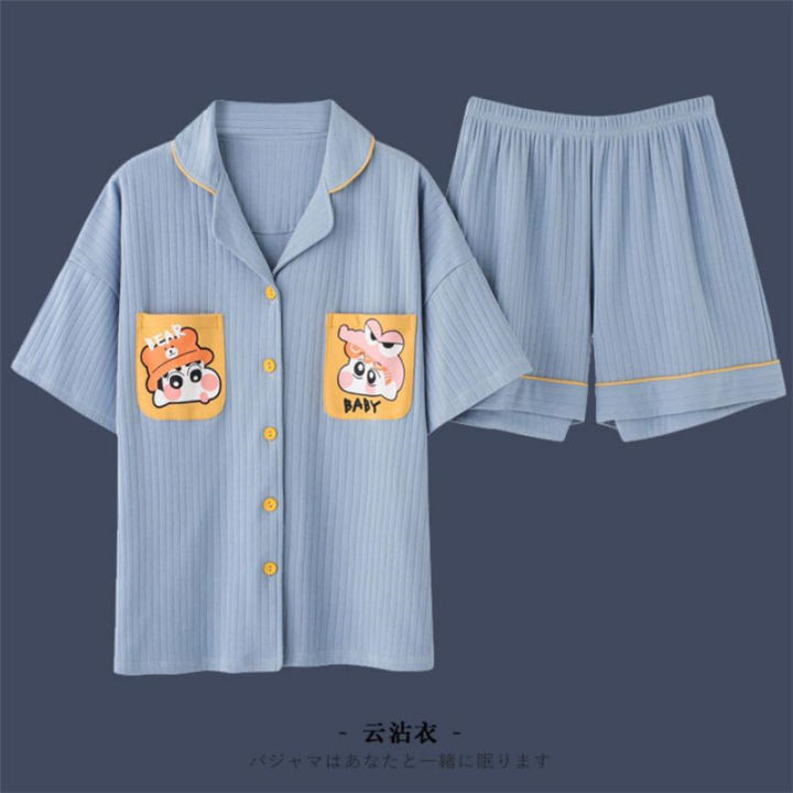 summer-cartoon-pajamas-set-for-women-japan-anime-sailor-nightgown-kawaii-cotton-pijama-harajuku-sleepwear-party-suit-princess