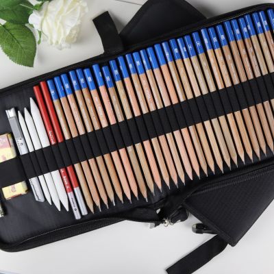 Multifunctional Premium Sketch pencil Art set with folding bag Professional Sketch Drawing Tools For Write Painting Art Supplies