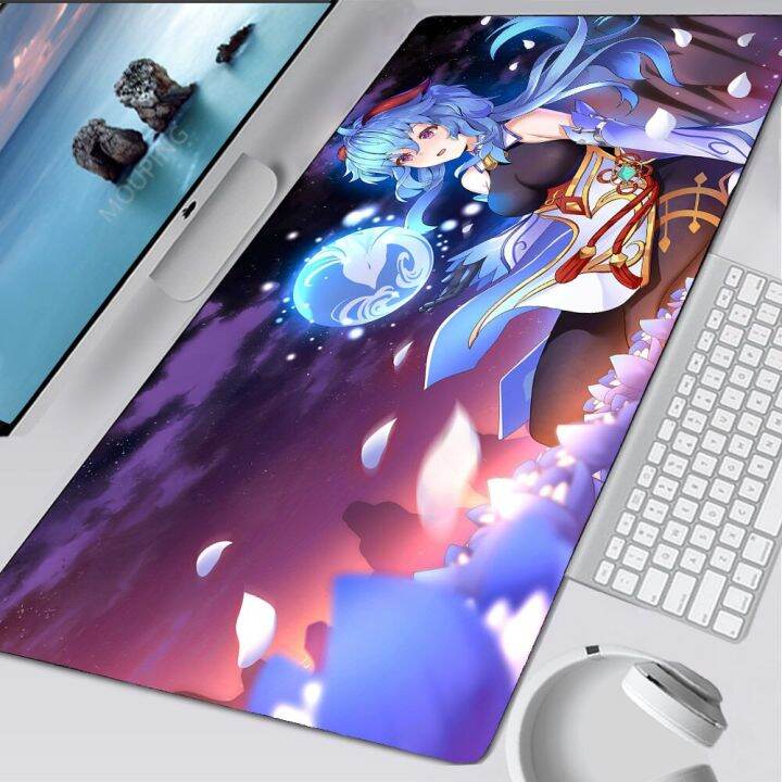Ganyu Genshin Impact Gamer Anime Girl Mouse Pad Japanese Desk Mat