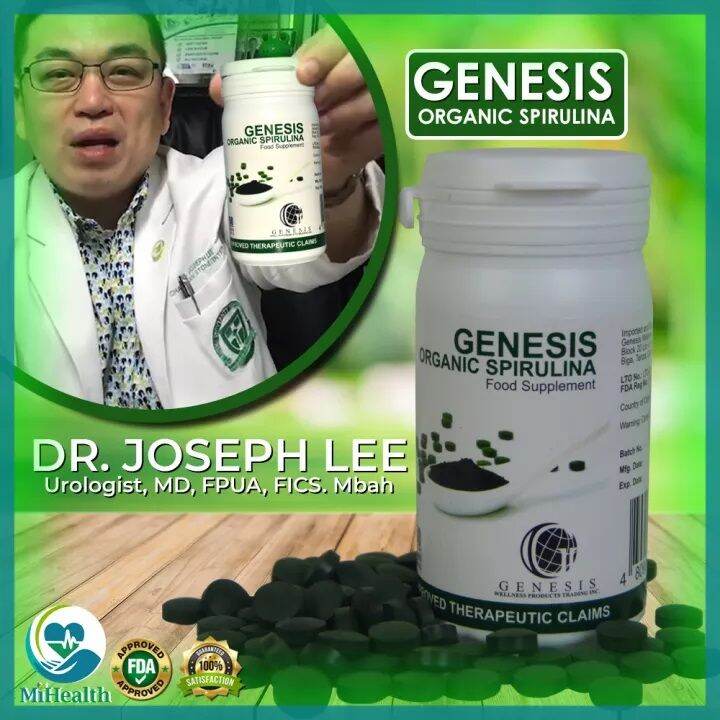 (300 tablets, 2 bottles) Genesis Spirulina with Probiotics