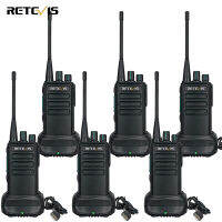 Retevis RB629วิทยุสองทาง PMR446ใบอนุญาตฟรี2ทางพร้อมฟังก์ชันคัดลอกไร้สายสัญญาณเตือนฉุกเฉิน VOX วิทยุสองทิศทางระดับมืออาชีพสำหรับผู้ใหญ่คลังสินค้าระบบความปลอดภัย (6ชิ้นสีดำ)