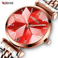 2022 NIBOSI Women Watches Top nd Luxury Diamaond Design Dress Womens Watches Waterproof New Irregular Dial Relogio Feminino