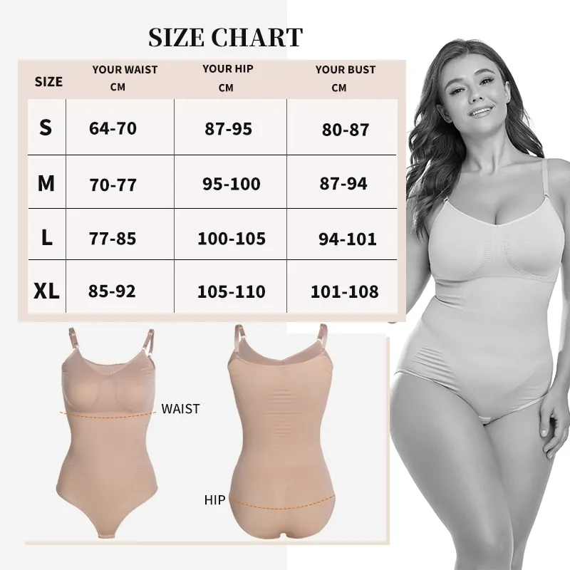 Thong Bodysuit Shaperwear for Women Tummy Control Seamless Body Shapers  Belly Trimmer Sculpting Waist Trainer Backless Tank Tops - AliExpress