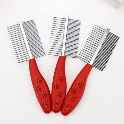 Two-sided Dog Comb Hair Removal Brush Flea Comb Dogs Cats Pet Supplies Grooming Fine-toothed Pet Comb Cleaning Tool Lice Brush