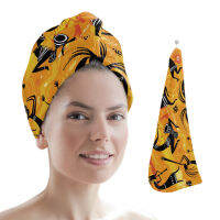 African Dance Culture Microfiber Bathroom Quick-Drying Hair Towel Soft Shower for Woman Turban Bathing Tools