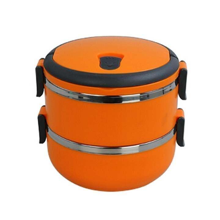 STAINLESS STEEL THERMAL LUNCH BOX DOUBLE LAYER 1400ml Lazada PH