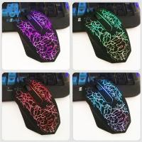 ELEONE เมาส์ออปติคอล RGB เม้าส์ LED เมาส์เล่นเกมส์ไฟสัญญาณ USB 2400 DPI เมาส์มีสายแล็ปท็อป