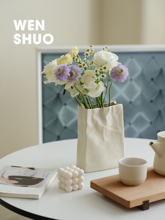 wenshuo-แจกันถุงกระดาษแจกันดอกไม้สำหรับการตกแต่งบ้านแจกันขนาดใหญ่สำหรับดอกไม้-heyuan-ในอนาคต