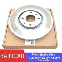 Baificar Genuine 2 Pcs Front Right Left Brake Disc 9809266280 9687602180 4249J6 For Peugeot 207 208 307 308 3008 Citroen C4