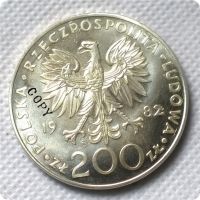 【CC】❈﹍  1982 POLAND - 200 Zlotych COPY commemorative coins-replica coins medal collectibles