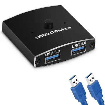 Lemorele USB 3.0 Switch Selector 2 Computers Sharing 4 USB Devices 4-Port  USB Peripheral KVM Switcher Box for PC【H5】