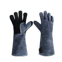 Garden Gloves Leather Welding Gloves for Mig/Stick Welders, Heat Resistant Gloves for BBQ/Fireplace