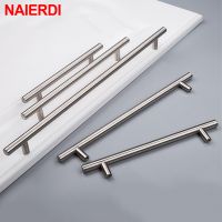 ▬◄ NAIERDI 2 24 Stainless Steel Cabinet Handles Diameter 10mm Kitchen Door T Bar Straight Handle Pull Knobs Furniture Hardware