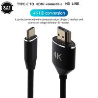 【Corner house】 USB C HDMI-เข้ากันได้4K Type C กับสายเคเบิลที่รองรับ HDMI สายฟ้า3อะแดปเตอร์สำหรับ Huawei MacBook Pro Air Ipad สาย Usb C