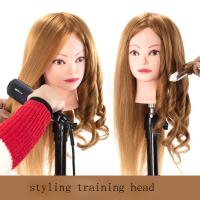 hot！【DT】✿✿∏  Mannequin with 85  Real Human Hair for Dolls Hairstyles Styling Hairdressing Barber Training Heads 60cm