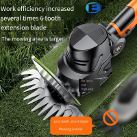 Hedge Trimmer แบตเตอรี่ขับเคลื่อน,เครื่องตัดหญ้าไร้สายน้ำหนักเบา,กรรไกรหญ้าไฟฟ้าแบบปรับได้หลายมุมมองสำหรับสวน