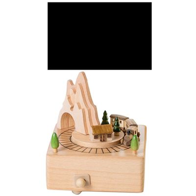 Wooden Musical Box Featuring Mountain Tunnel &amp; 45X100cm Magnetic Chalkboard Wall Stickers Children Chalk Drawing Note
