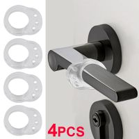 xfcbf1/4PCS Door Handle Buffer Wall Protector Handle Anti-Collision Bumper Buffer O-shaped Transparent Kitchen Bedroom Wall Protector