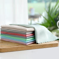 8PCS Kitchen Table Cleaning Towel Is Not Easy To Lose Hair Fish Scale Cloth Absorbent Wipe Glass Bowl Table Mirror Seamless Rag