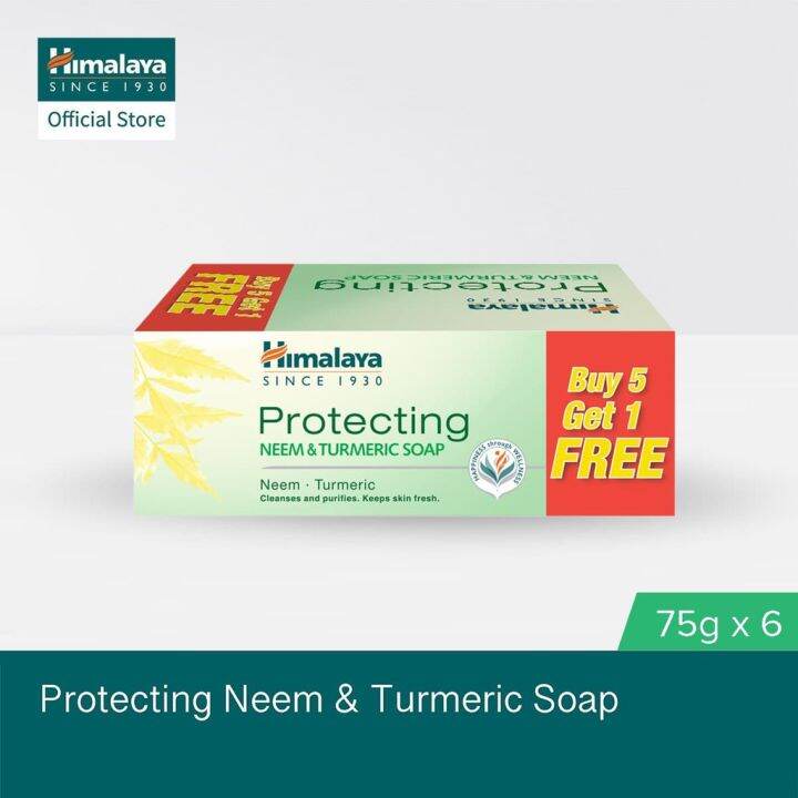[BUY 5 TAKE 1] Himalaya Protecting Neem and Turmeric Soap 75g, Body
