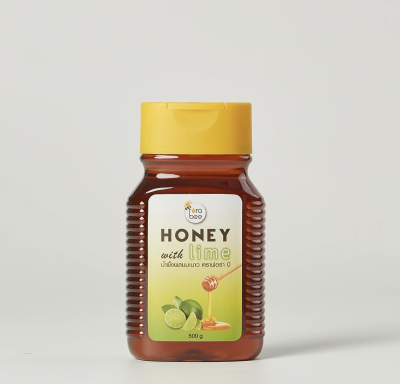 0112น้ำผึ้งผสมมะนาว ตราฟอร่า บี ขนาด 500 G / Honey with Lime Fora Bee 500 g. (EXP 03/25)