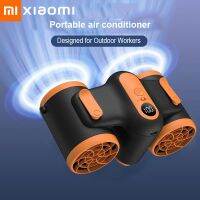 【YF】 Xiaomi Portable Hanging waist Fan Double Air Outlet Rechargeable Battery Ultra quiet Wearable Electric handheld Cond