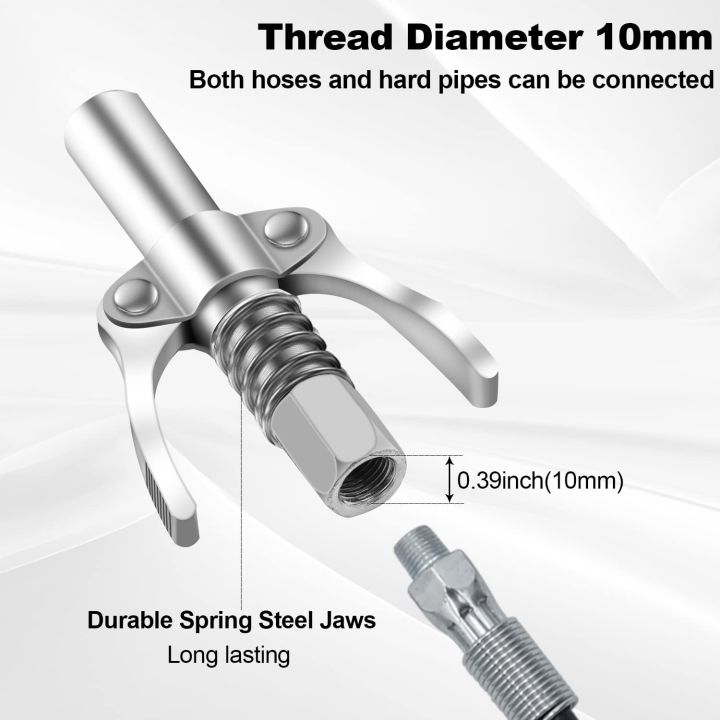 เครื่องอัดจารบี-จารบี-หัวอัดจารบี-หัวอัดแบบล็อก-หัวอัดจารบีชนิดแรงดัน-สูง-แบบยึดล็อค-10000psi-หัวอัดจารบีแรงดันสูง