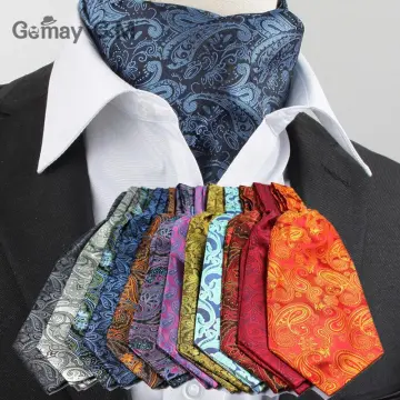 Shop online Casual Printed Polyester Elegant Neckwear Formal Ascot Tie 