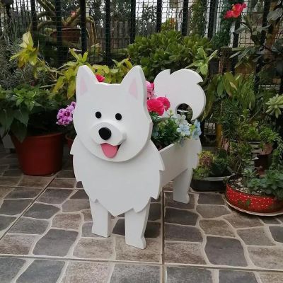 【CC】 Flowers Pot Dog Pots To Assemble Lawn Yard Office Garden Outdoor
