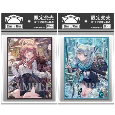✳❂ jiozpdn055186 Arte Holográfica Anime Card Sleeves Manga de Proteção Cartão Arquivo Azul MTG PKM YGO Game Shield 60pcs 67x92mm