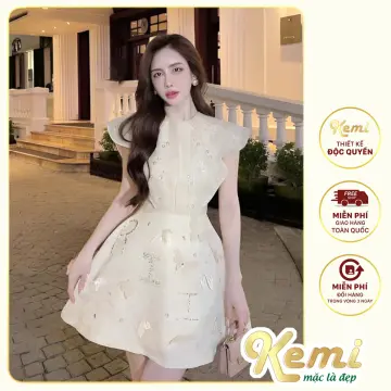 Váy đầm trắng công chúa ren cổ tay ngắn dự tiệc sinh nhật thời trang nữ  thiết kế làm quà tặng siêu xinh - Chân váy | ThờiTrangNữ.vn