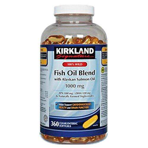 Kirkland Fish Oil Blend with Alaskan Salmon Oil, 100mg, 360 clear ...