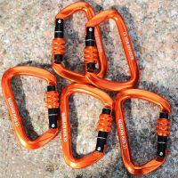 Lot 28KN D-Shaped Screwgate ล็อค Carabiners สำหรับ Pro Rock Climbing Tree แกะสลัก Arborist Rappeling กู้ภัยอุปกรณ์เกียร์