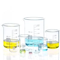 ✹☏☁ 5ml 10ml 25ml 50ml 100ml 150ml 250ml Lab Borosilicate Glass Beaker Heat-resist Scaled Measuring Cup Laboratory Equipmen