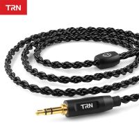 TRN A3 6 Core Braided Silver Plated Cable HIFI Earphone MMCX/2Pin Connector Use For TRN V90 V10/V20/V60 V30 V80 IM1 IM2 X6 TFZ