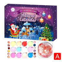 Hot 24pcsset Slime Advent Calendar  Christmas Countdown Toys Christmas Decor Theme for Kids Teens DO2