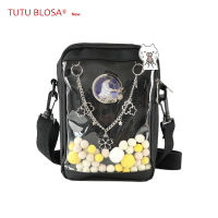 2020 Mini Crossbody Bags for Women Cute PVC transparent Small clear Ita Bag Black White womens Shoulder Purse for Phone H214