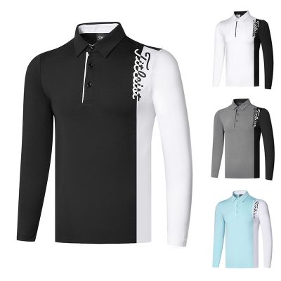 Golf mens t-shirt quick-drying breathable comfortable clothing long-sleeved sports golf ball polo shirt Titleist Odyssey ANEW PING1 W.ANGLE Castelbajac Scotty Cameron1 Amazingcre✳♚