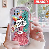 เคส JIUMOO สำหรับ Realme C12 C15 C25s C25 Narzo 20 Narzo 30A Narzo 50A Narzo ลายการ์ตูนขอบคลื่นเนื้อครีมกันกระแทกแบบใสนิ่มเคสมือถือโปร่งใสลายกล้องถ่ายรูปที่สร้างสรรค์เคสซิลิกาเจล C21