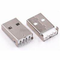 10Pcs USB 2.0 Male A Type USB PCB Connector Plug 90 degree Male USB Connectors 4Pins DIPWires Leads Adapters