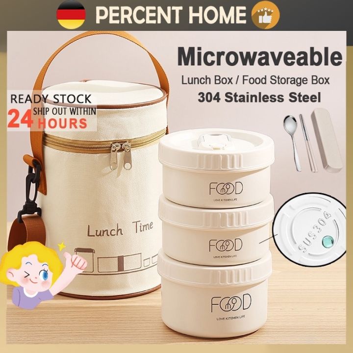 304 Stainless Steel Household Portable Insulated Lunch Container