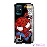 UCUCเคสมือถือ เคสโทรศัพท์ เคสInfinix Note 10การ์ตูนเคสมือถือ เคสโทรศัพท์ เคสสาว Marvel UCUC เคสโทรศัพท์เคสสำหรับซูเปอร์ฮีโร่เคสมือถือ เคสโทรศัพท์ เคส Man ไอรอนแมนสไปเดอร์แมนฝาครอบ Glossy กระจกเทมเปอร์กรณีปลอก