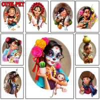 ✳₪◄ little girls around the world diamond painting 5d diamond embroidery cross stitch full square round Drill exotic home decor gift