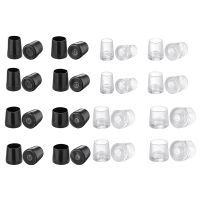 16 Pairs High Heel Protector Heel Repair Caps Covers, Extra Small, Small, Medium, Large, High Heel Protectors for Walking on Grass Clear &amp; Black