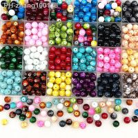 NEW 4 /6 /8 /10 Mm Round Glass Loose Spacer Charm Beads for Jewelry Making Diy Handmade Bracelets Accessories