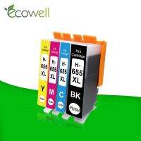 Ecowell 3ชิ้นสีดำ655xl ตลับหมึกใช้ได้กับ Deskjet 3525 5525 4615 4625 4525 6520 6525เครื่องพิมพ์6625