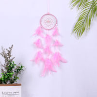 【cw】 Home Decoration Single Ring Golden SIPO Fur Decoration Dreamcatcher Wall Hanging and Wall Decoration Room Decoration Modern Minimalist Style